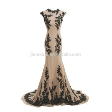 Prom Dresses Cheap 2016 Jewel Vestidos De Fiesta Longo Appliqued Beaded Mermaid Evening Dress Long Robe De Soiree